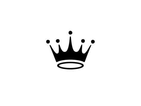 logo black and white crown - Clip Art Library