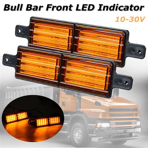 Grtsunsea 2pcs Bull Bar Front 30 LED Indicator Park Light Lamp Bulb ...