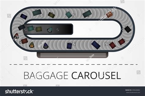 Modern Baggage Carousel Construction Stock Vector (Royalty Free ...