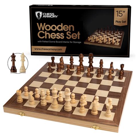 Buy Chess Sets by Chess Armory - 15 Inch Wooden Chess Set Board Game ...