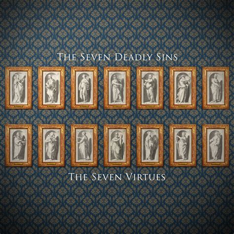 3D model Seven Deadly Sins - Seven Virtues - antique wall art VR / AR ...