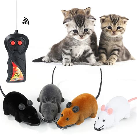 Funny Cat Wireless RC Rat Mice Toy Remote Control Pet Kitten Playing ...