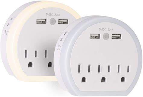 USB Wall Outlet Extender, Surge Protector Wall Outlet Plug with 3 Outl