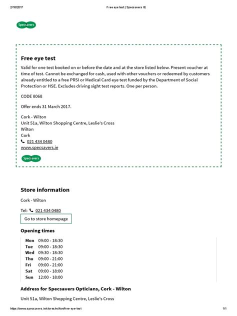 Free Eye Test _ Specsavers IE