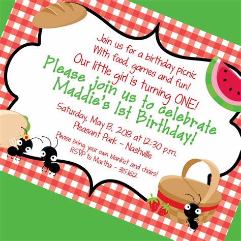 Free Picnic Invitation Template Collection