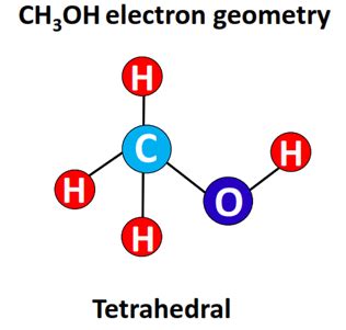 CH3OH lewis structure, molecular geometry, hybridization, bond angle