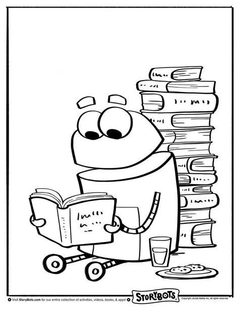 a cartoon character reading a book while sitting in front of a pile of ...