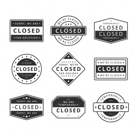 Free Vector | Flat design different closed seal stamps set