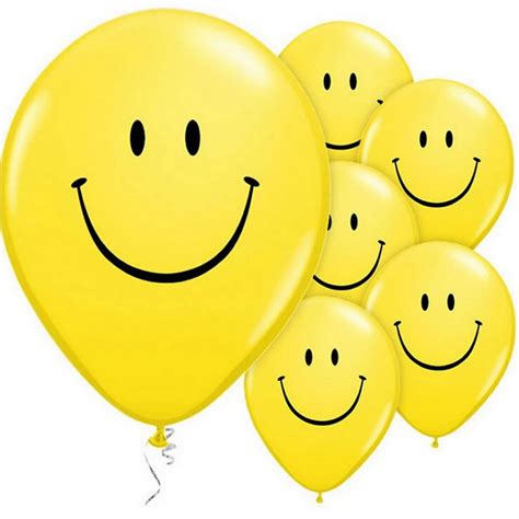 CCINEE Yellow Color Smiley Balloons Happy Birthday Party Decoration ...