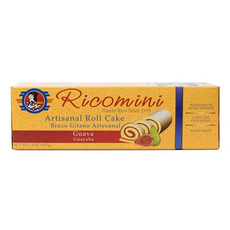 Ricomini, Brazo Gitano, Cake Roll, Guava Flavor, 15 oz, 1 Count, Shelf ...