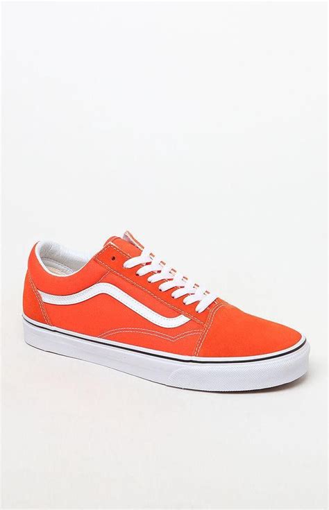 Vans Old Skool Orange Shoes - Mens 11 | Vans, Shoes, Orange shoes