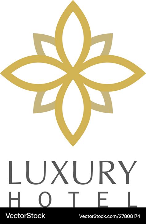 Luxury hotel logo Royalty Free Vector Image - VectorStock