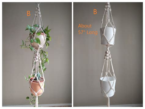 Macrame Boho Plant Hangers - Etsy