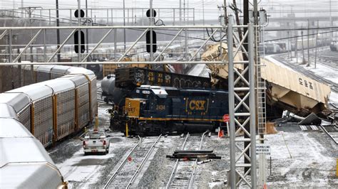 CSX train derails at Gest Street rail overpass - Flipboard