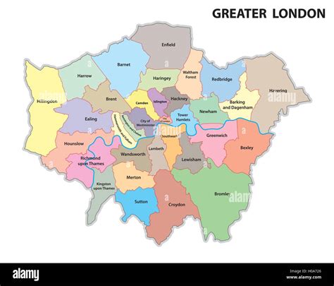 Greater London Boroughs Map - Cammi Corinna