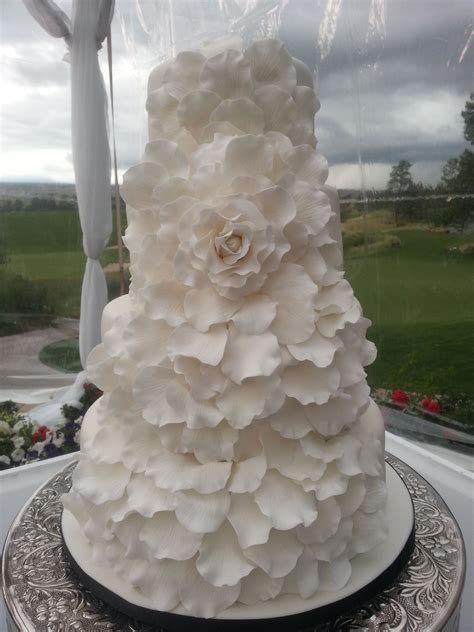 Rose Petal Wedding Cake by SugarArt Cakes by Kassie | Rose petals ...