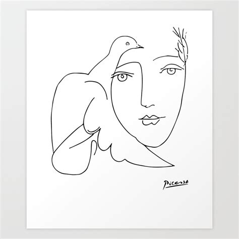 Free Shipping, Free Returns Dove and Face Artwork T-Shirt Pablo Picasso ...