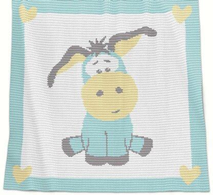 Crochet Baby Blanket - Donkey Crochet pattern by Pattern World | LoveCrafts