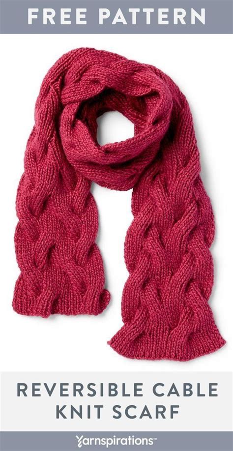 This free cable knit scarf looks great on both sides! Practice using a ...