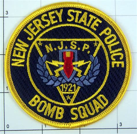 New Jersey State Police Bomb Squad NJSP Law Enforcement Patch ...