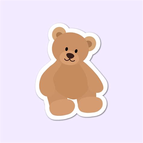 Teddy Bear Sticker Kids Sticker Die Cut Sticker Laptop | Etsy