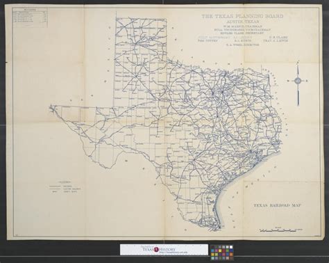 Map shows early twentieth century Texas counties, cities, and railroad ...