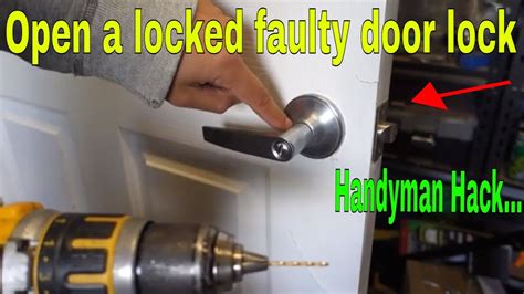 How To Open A Locked Door Fix Faulty Stuck Lock Handyman Hack You