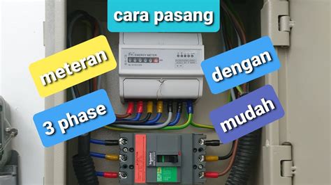 Cara pasang meteran 3 phase - YouTube