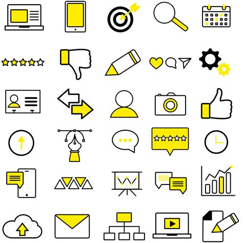 Download Icons, Yellow Icon, Business. Royalty-Free Stock Illustration ...