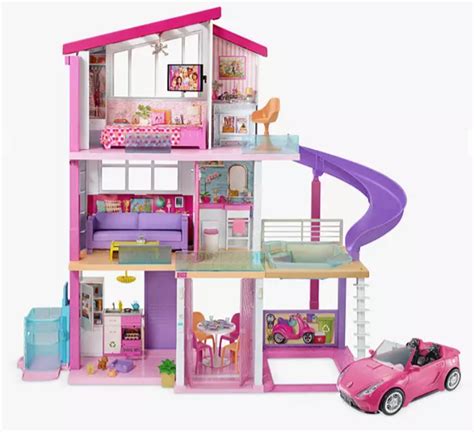 Barbie Dreamhouse Deluxe Bundle with Barbie Glam Convertible Car (DRAWN ...