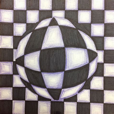 5th Grade Optical Illusion Art Drawing Lesson | Optical illusions art ...