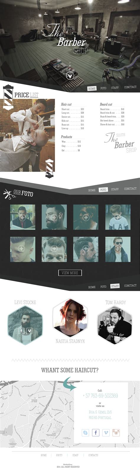 #webdesign The Barber Shop Website Design Template