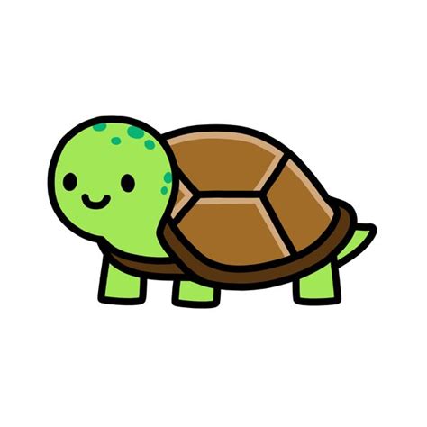 "Turtle" Sticker for Sale by littlemandyart | Cute turtle drawings ...