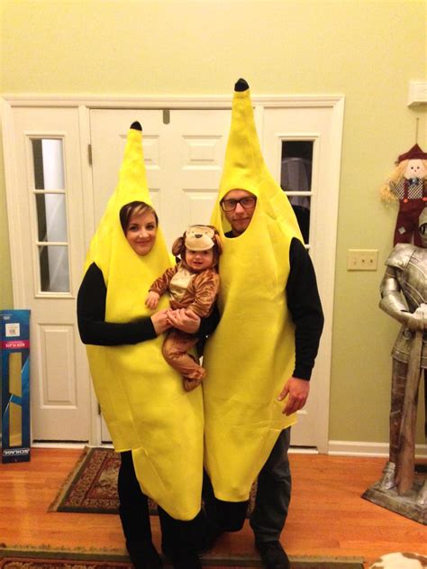 Banana parents and monkey baby #halloweencostume | Fruit costumes, Baby ...