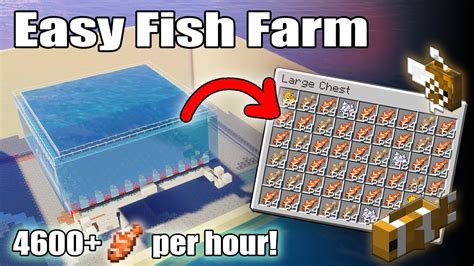 Minecraft: Fully Automatic Fish Farm | AFK Fish Farm Tutorial for ...