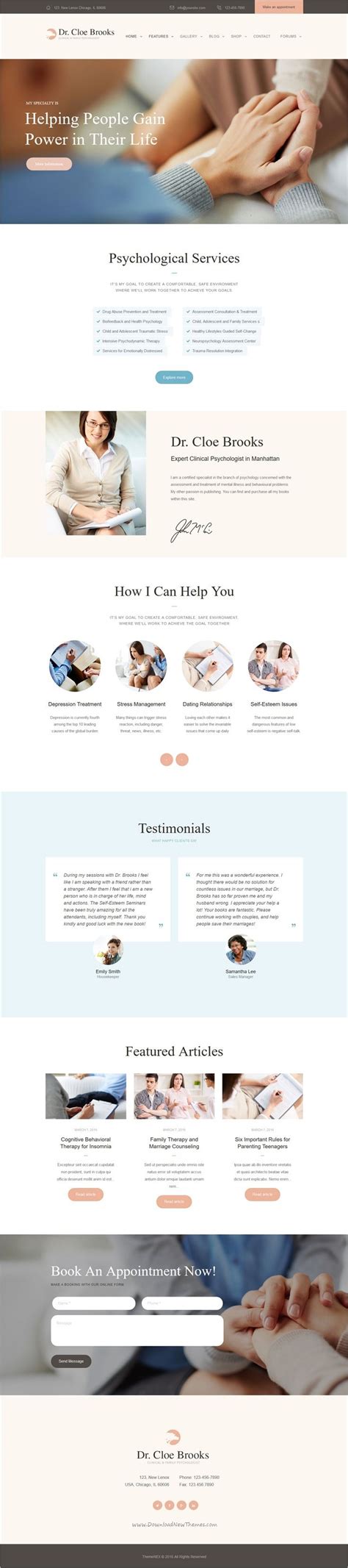 Psychology, Counseling and Medical Site Template | Medical sites ...