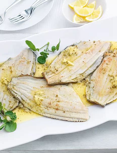 4 Lemon Sole Fillets with Lemon & Sea Salt Butter | M&S