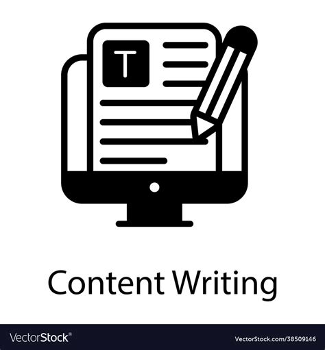 Content writing Royalty Free Vector Image - VectorStock