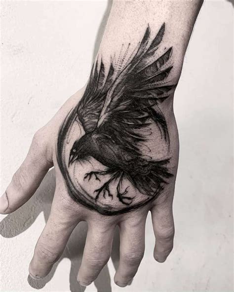 100 Inspirational Raven & Crow Tattoo Ideas