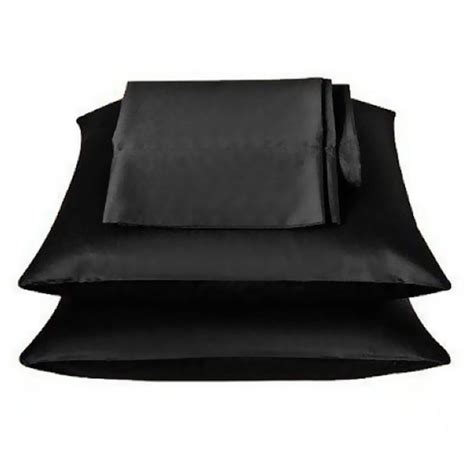 Satin Pillowcase Set - Black | Satin pillowcase, Satin pillow, Black satin