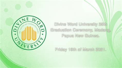 Divine Word University 39th Grduation | Join us live for Divine Word ...