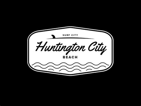 Huntington City Beach Logo Badge by Pier 19 Creative Co. on Dribbble