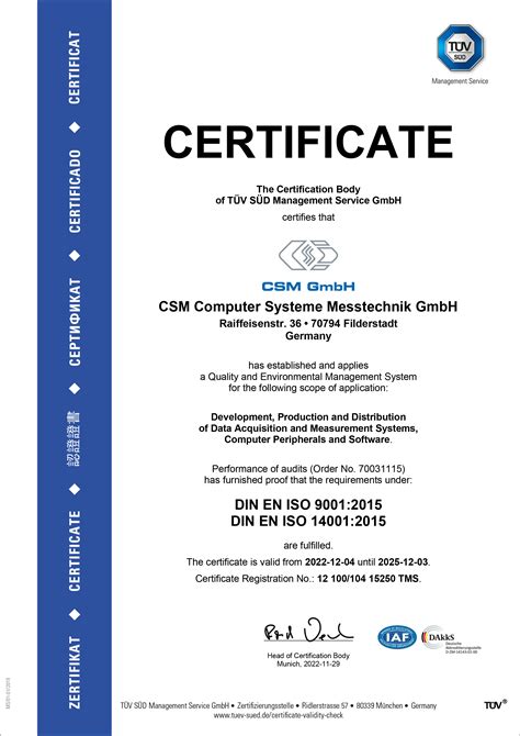 ISO accreditation | CSM Products, Inc.