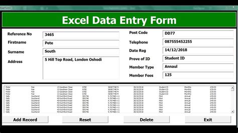 How To Create Excel Data Entry Form With A UserForm - Part 1 of 2 - YouTube