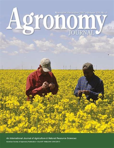 Agronomy Journal: Vol 109, No 6