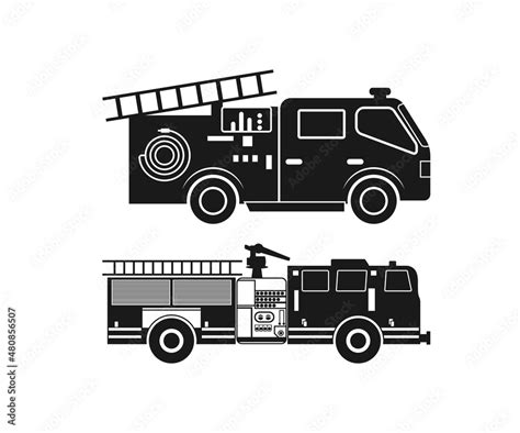 Fire Truck Fire Engine svg, Fire Truck Clipart, Fire Truck Silhouette ...