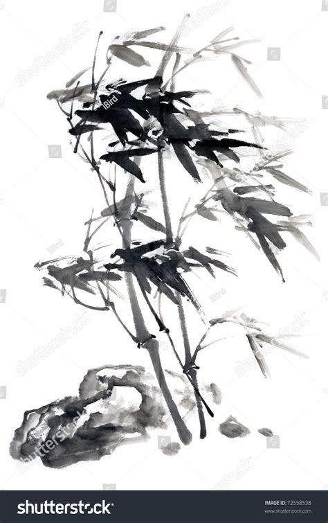 Bamboo - Chinese Ink And Wash Painting. Stock Photo 72558538 : Shutterstock