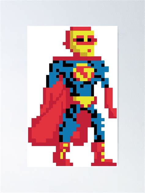 "Super Hero Pixel Art - Jimmy" Poster for Sale by WAMTEES | Redbubble