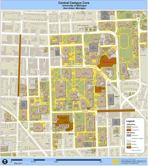 University Of Michigan Ann Arbor Campus Map - Closing r