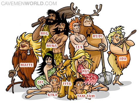 Caveman clipart family, Caveman family Transparent FREE for download on ...